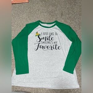 Green and white Elf Christmas tshirt